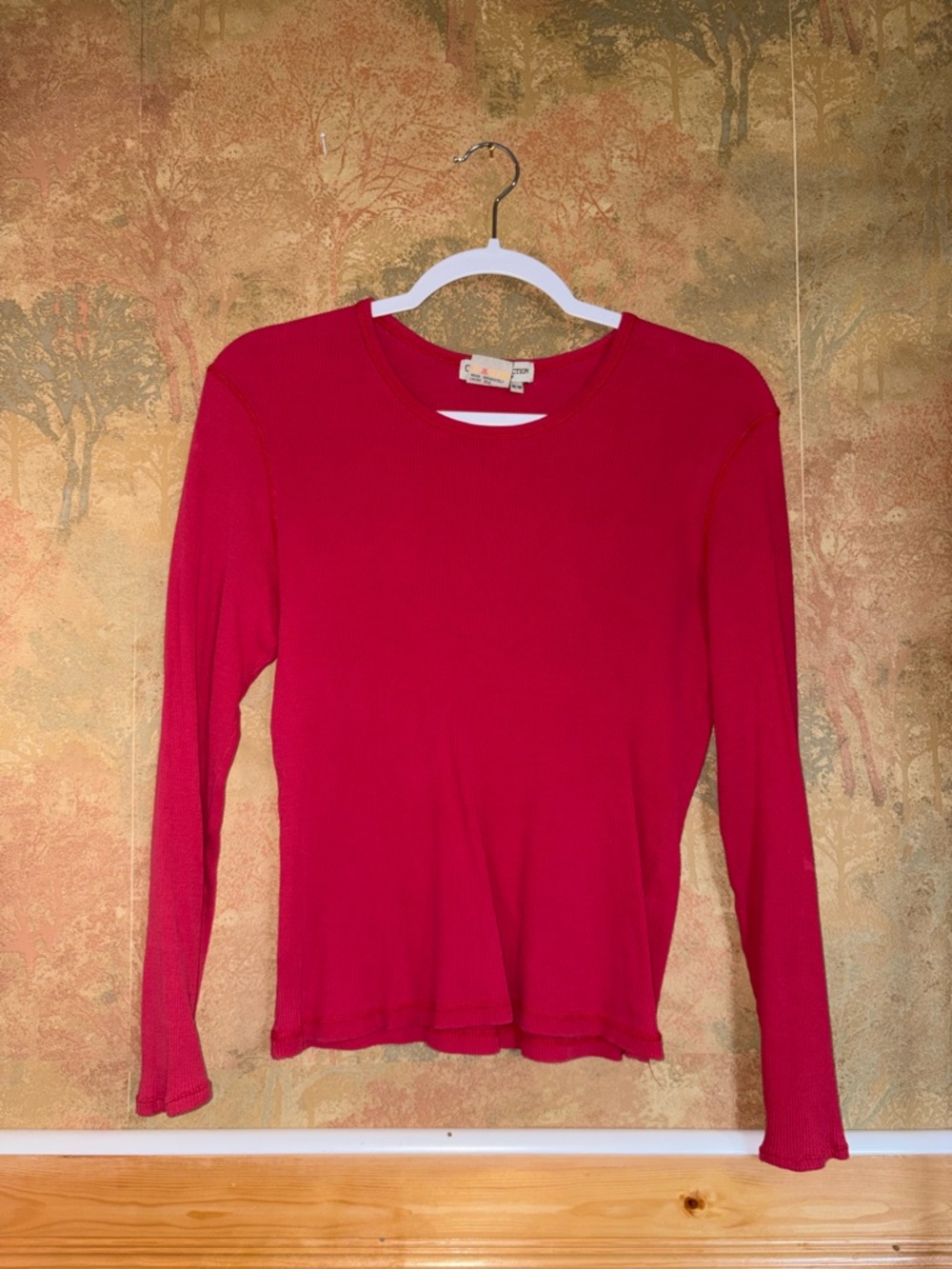 Casual Connection ~ Red Ribbed Longsleeve
